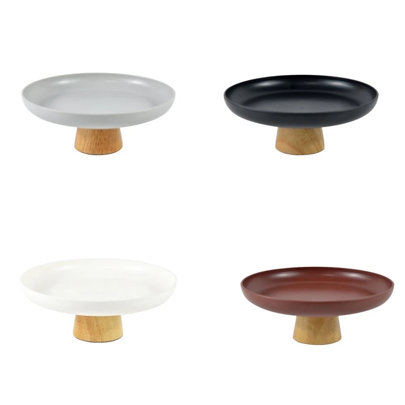 

Nordic Round Solid Wood Base Tray Snack Tray Fruit Food Tray Candy Tray Household Storage Tray Storage Tray