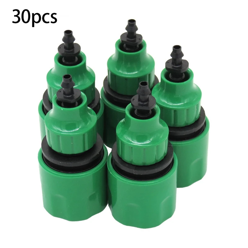 30PCS Quick Coupling Adapter With 1/2 Barbed Connector Drip Tape For Irrigation Garden Watering Replacement