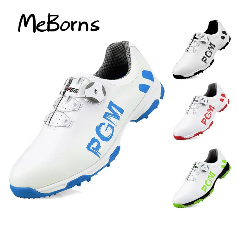 

Golf Shoes for Men Waterproof Breathable Golf Shoes Male Rotating Shoelaces Sports Sneakers Non-slip Trainers