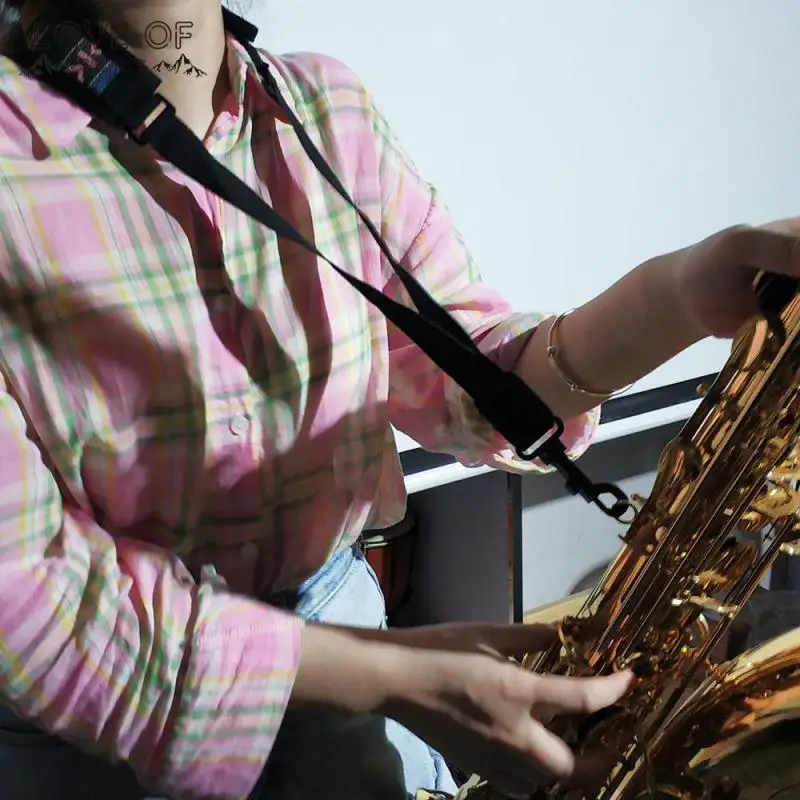 

Musical Instrument Saxophone One-shoulder Neck Strap High Elastic Cotton Thicken Sax Neck Strap