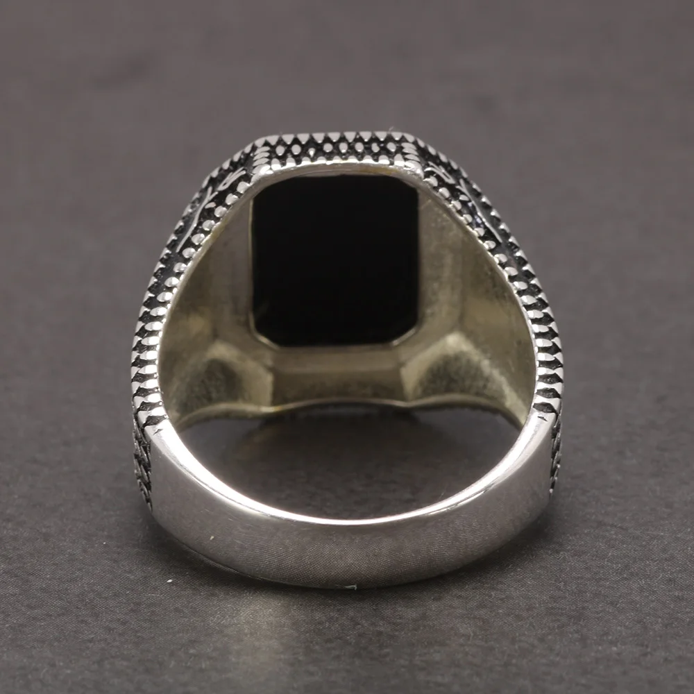 Настоящая Натуральная яркость Османская тугра с черным агатом натуральный