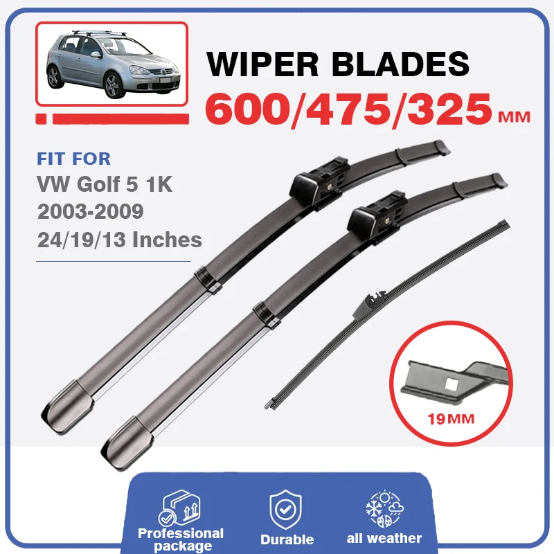 

For Volkswagen VW Golf 5 V 1K MK5 2003-2009 Rabbit GTI R32 LHD RHD Window Windscreen Windshield Front Rear Wiper Car Accessories
