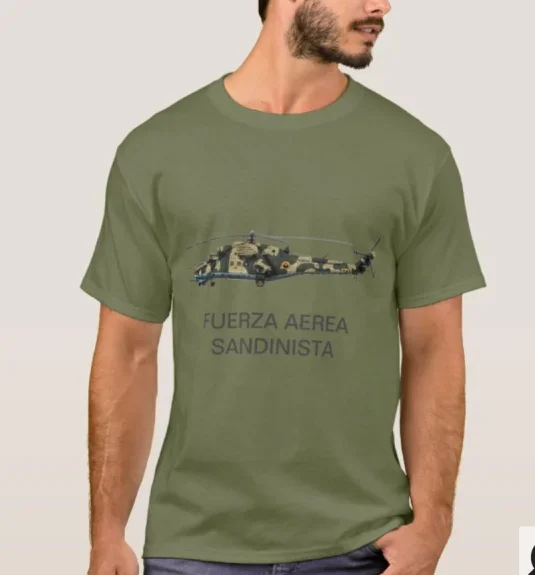 Фото Многофункциональная футболка Sandinistas Air Power Mi-24 для вертолета и оружия. Летняя хлопковая мужская футболка с коротким рукавом и круглым вырезом, новинка S-3XL №4