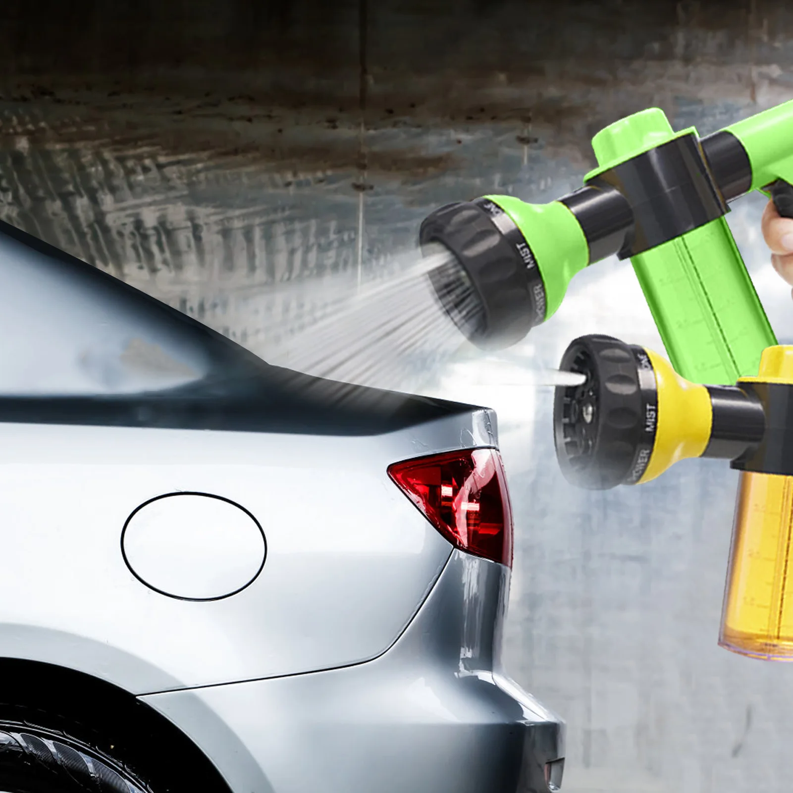 

Сопло для садового шланга, ручной распылитель, насадка для мойки автомобиля, полива, очистки, душа, 8 режимов распыления