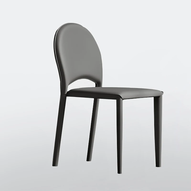 

Minimalist Nordic Chair Metal Modern Dining Relaxing Design Chair Leather Dining Vanity Chaises Salle Manger Apartment Furniture