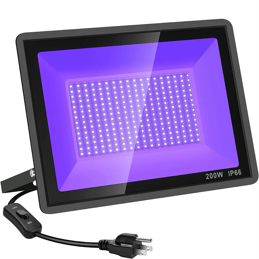 

100 Вт, 200 Вт, Φ, черный, светодиодный, водонепроницаемый, для аквариума, искусственная смола, для отверждения, черный свет для танцев, вечеринок, сценического декора