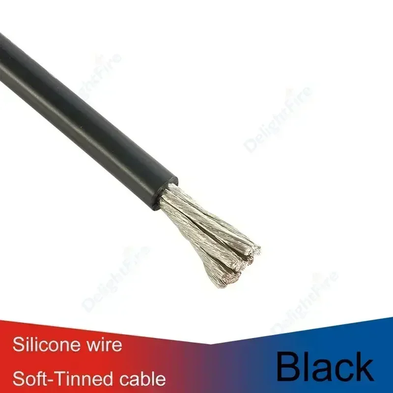 

Кабель солнечной панели 3AWG, термостойкий силиконовый провод, гибкий красный, черный электрический провод для солнечной автомобильной инверторной батареи