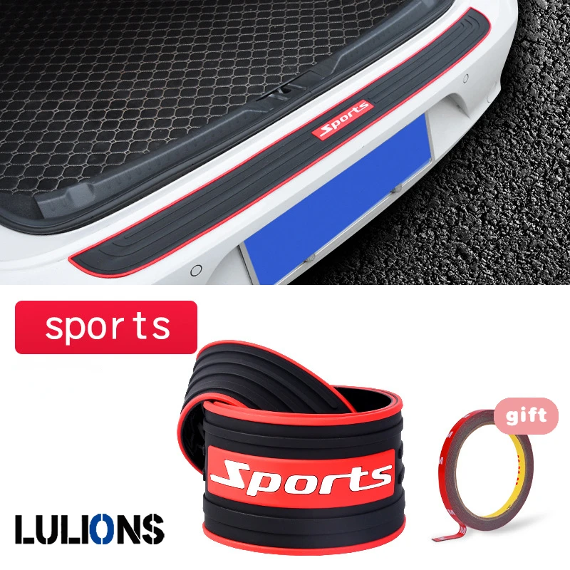 

1pcs Car Rear Bumper Rubber Protector Strip Anti-Scratch Anti-Collision Rear Trunk Sill Bumper Thickened Cover Strip Universal