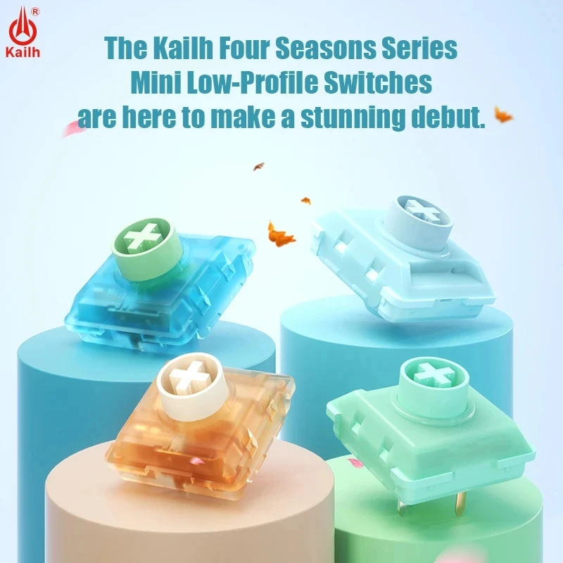 Фото Kailh Four Seasons Весна Лето Осень Зима МИНИ Низкопрофильный переключатель клавиатуры Мини-механические переключатели клавиатуры с возможностью горячей замены №1