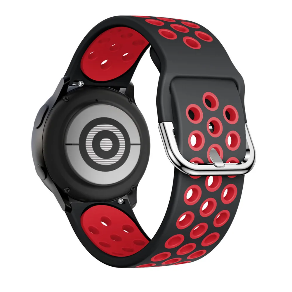 Ремешок силиконовый для Samsung Galaxy Watch 3 41 мм Active 2 Gear S2 мягкий классический браслет
