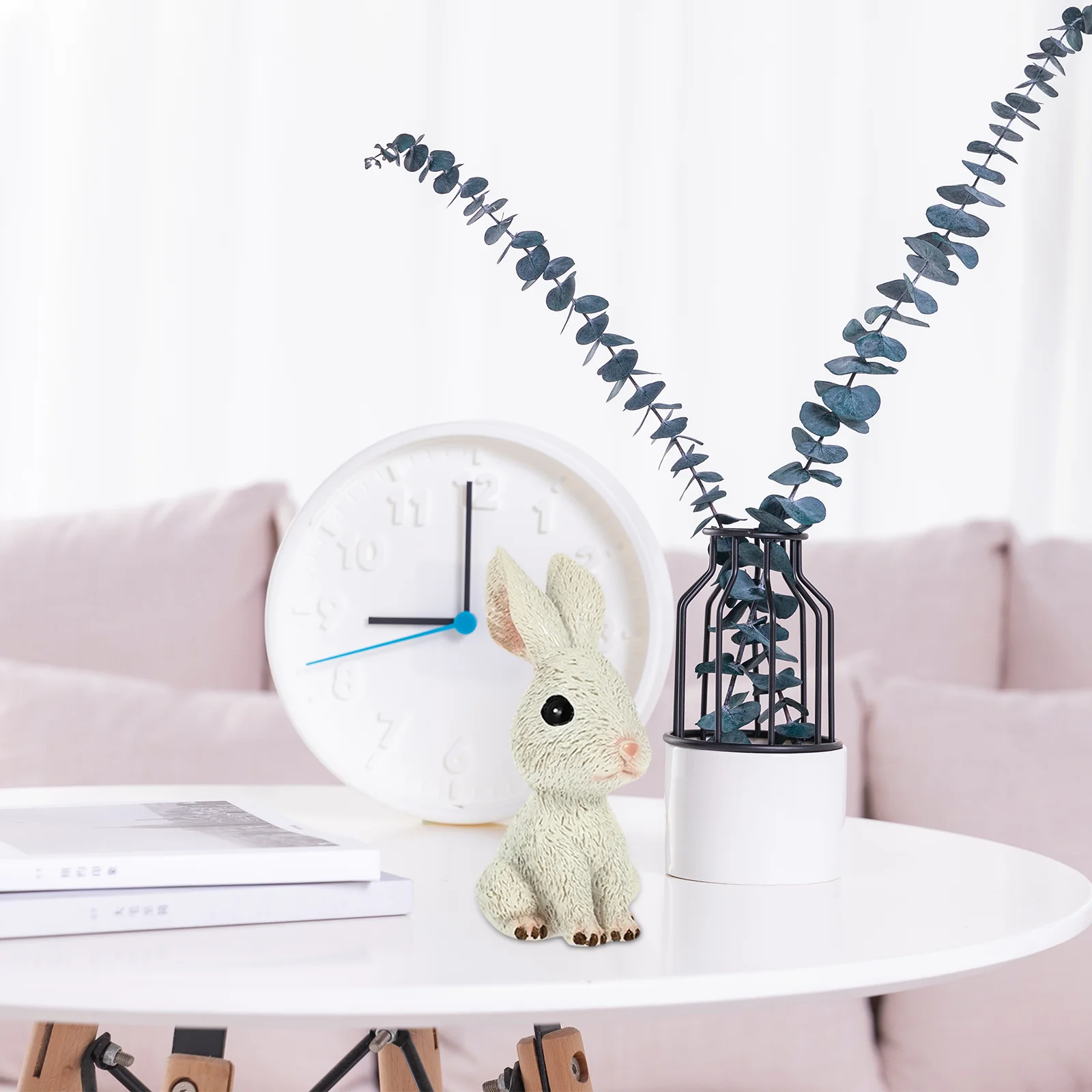 

1PCS Standing Rabbit Statue Animals Miniature Figurines Resin Bunny Figurines Home Outdoor Garden Patio Sculpture