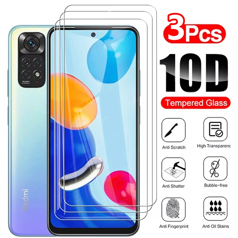 

3PCS Tempered Glass For Xiaomi Redmi Note 11 11S Note11 10 9 9S 8 Pro Screen Protectors For Poco X3 Pro NFC F2 F3 M3 M4 GT Glass