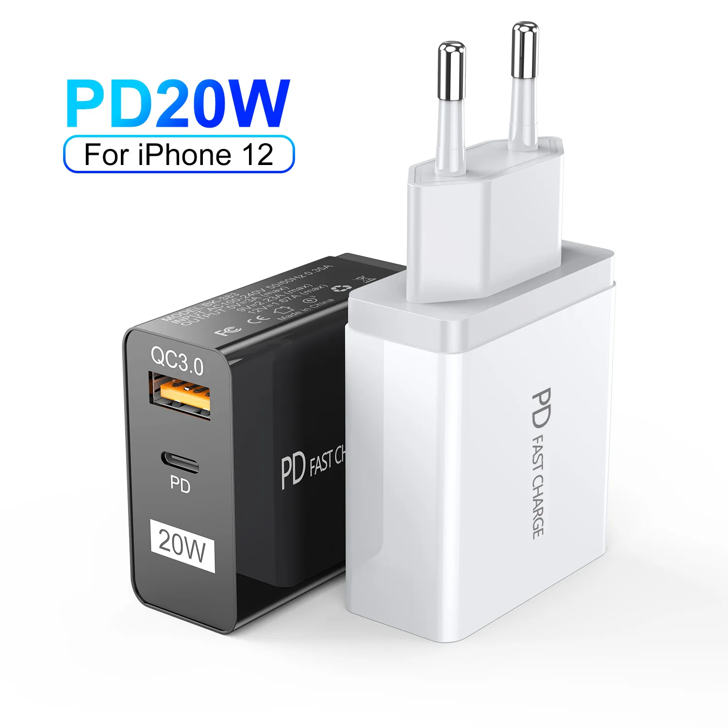 Сетевое зарядное устройство USB с поддержкой быстрой зарядки, QC 3,0