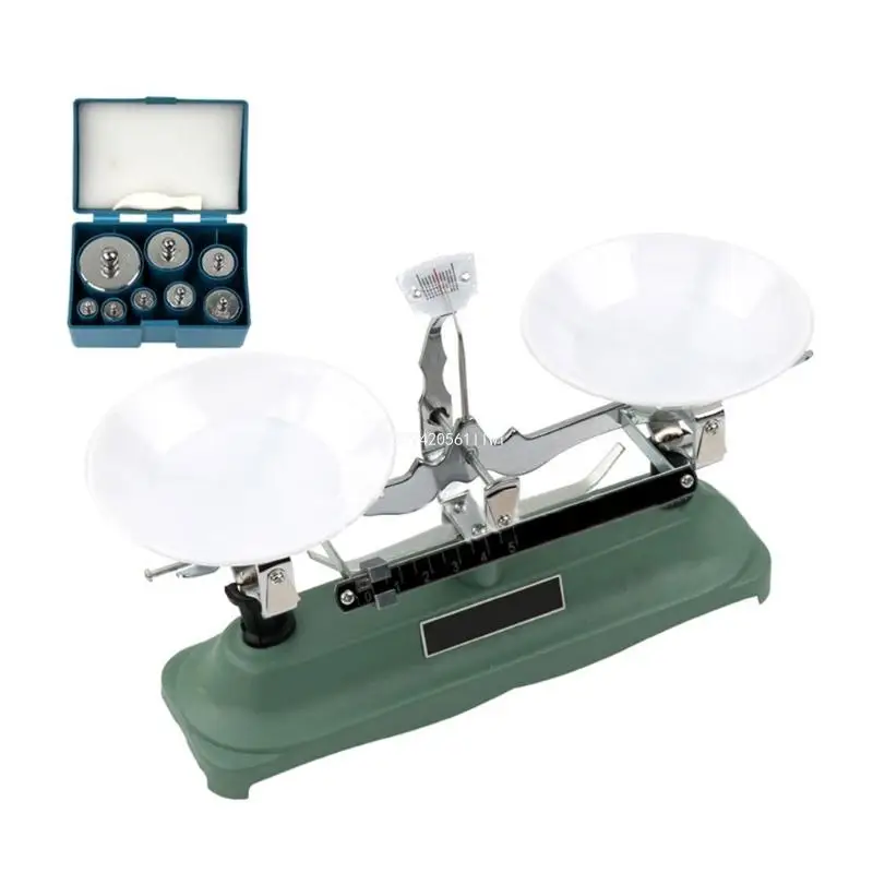

Tray Scale with Weights Set Physics Laboratory Teaching Tool Dropship
