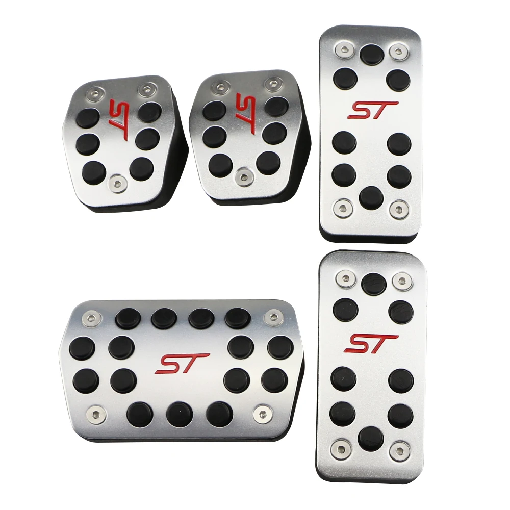 

Aluminum Alloy Car Interior Rest Pedals Fuel Gas Brake Pedal Cover for Ford C-Max CMax 2015 2016 Accessories