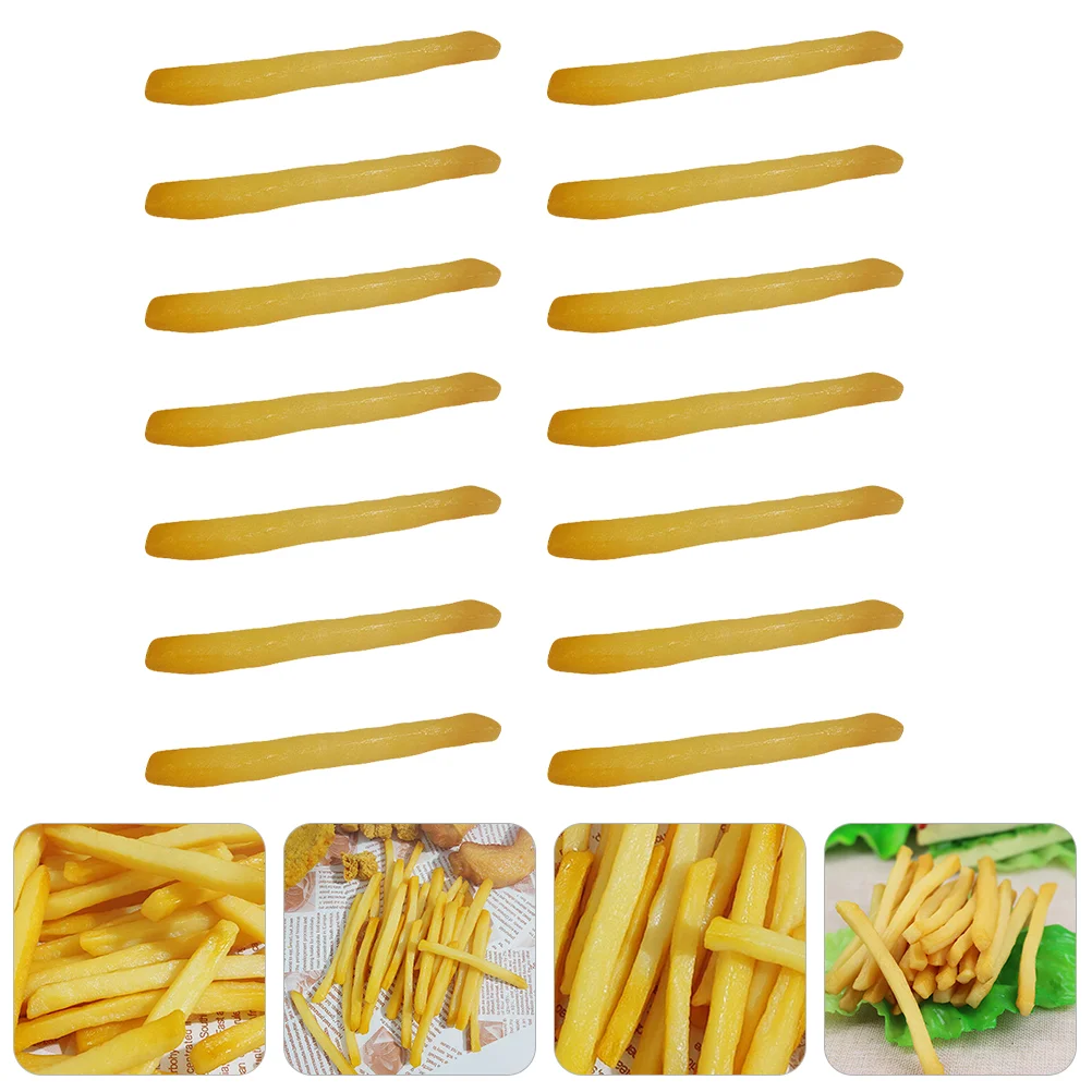 30 Pcs Cooking Play Food Model Toys Pretend Sets Imitation Fries Props Goodie Bag Fake French