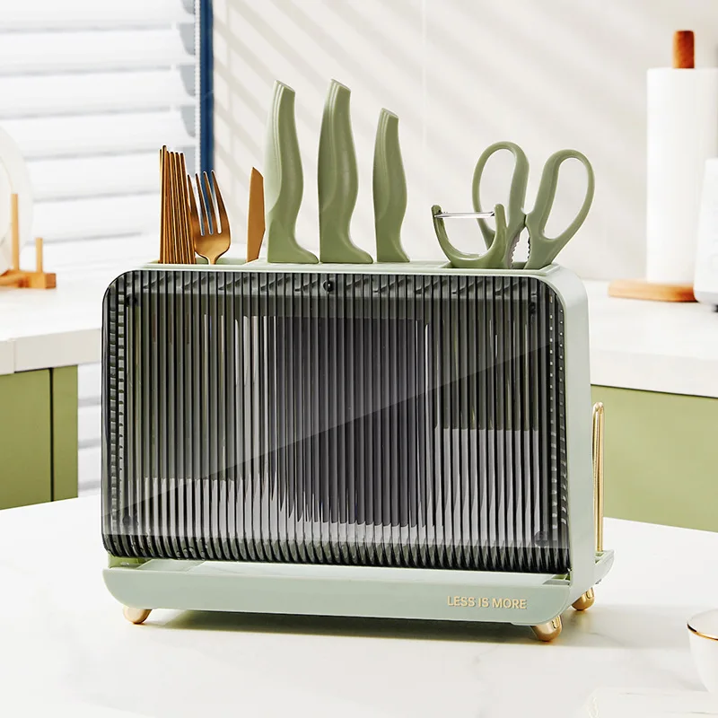 

Knife Block Kitchen Knife Holder, Cutting Board Holder,Kitchen Storage Organizer, Kitchen Countertop Storage