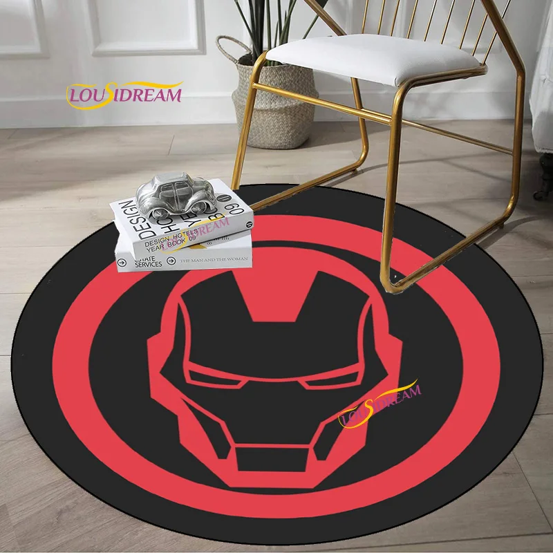 Cool round area carpet picnic play carpet chair cushion carpet  living room hero symbol round game pad party play non slip pad