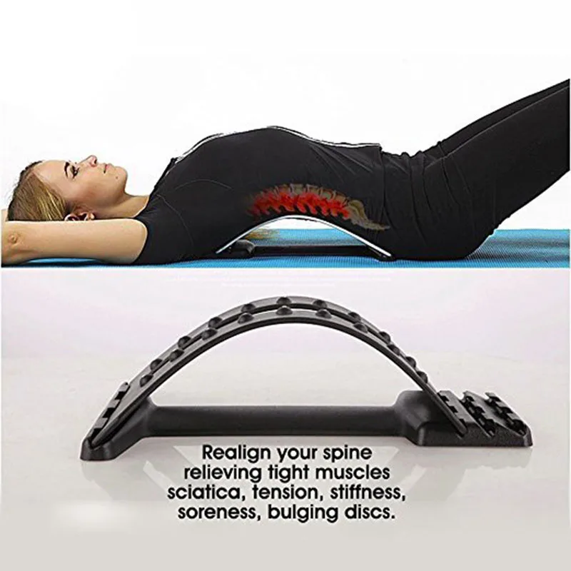 

Back Support Massager Stretcher Fitness Massage Equipment Stretch Relax Stretcher Lumbar Support Spine Pain Relief Chiropractic