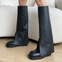 women knee high punk boots 2022 luxury designer thick bottom long riding boots winter crotch thigh high boots winter women shoe