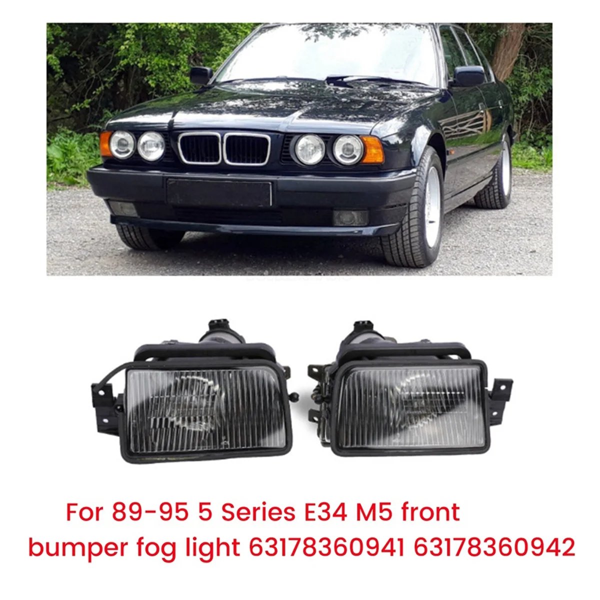 Автомобильная противотуманная лампа в сборе для BMW E34 M5 Style 520 525 530 1989-1995 63178360941