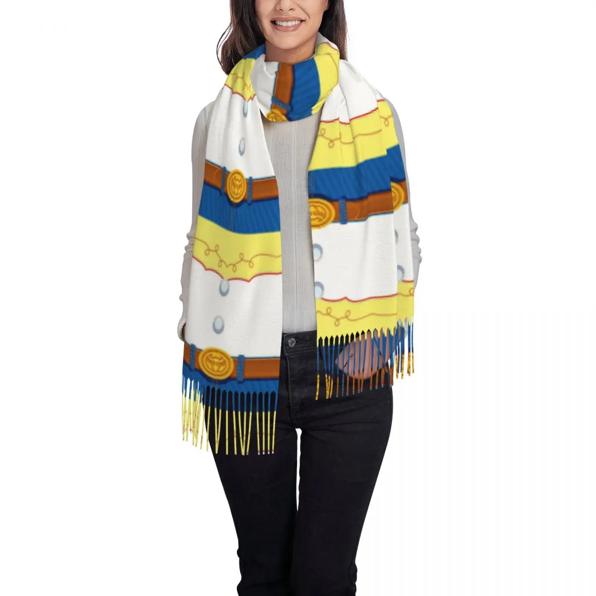 Индивидуальный Печатный женский и мужской шарф из коровьей шкуры на осень зиму