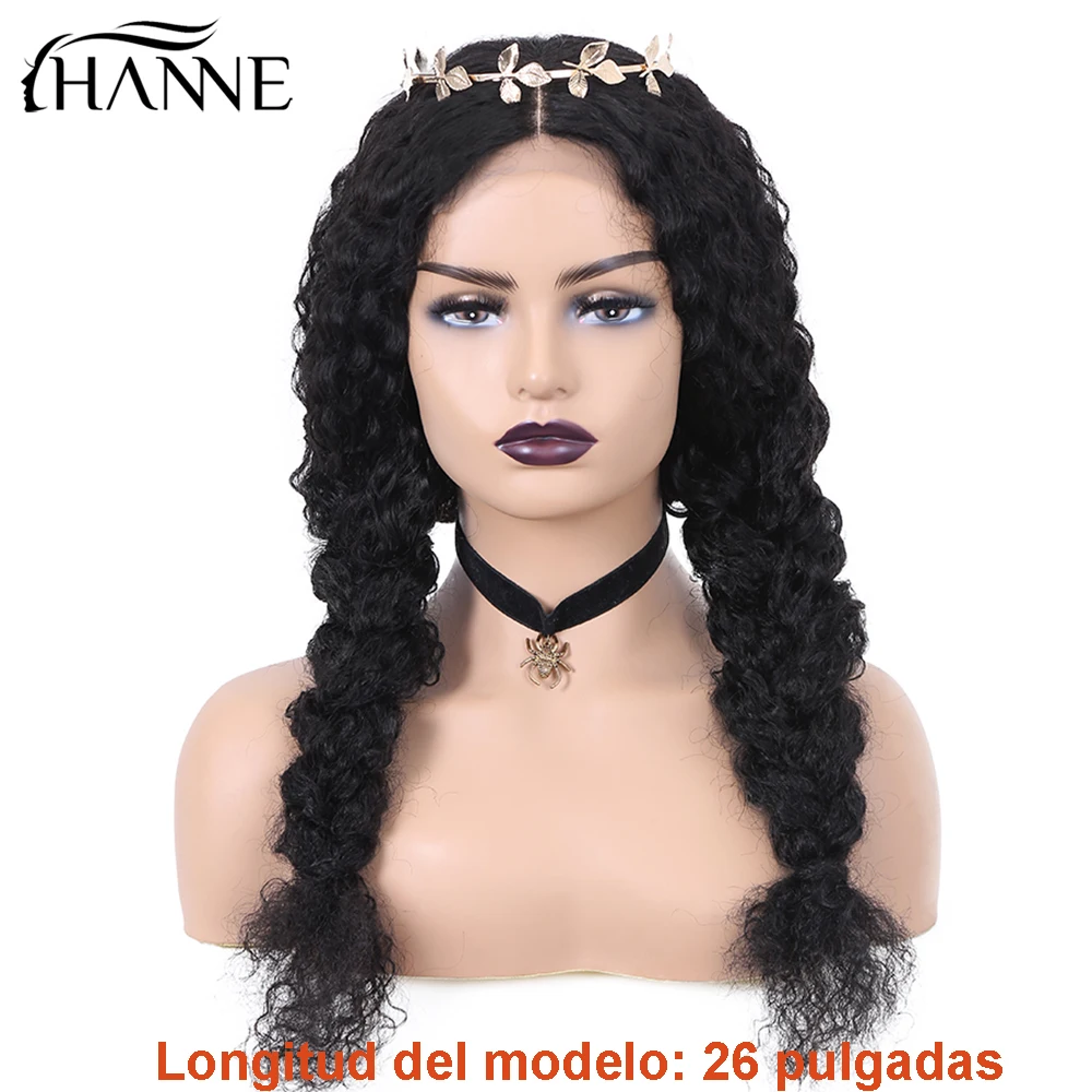 HANNE Deep Wave Lace Closure Wigs Human Hair For Women Brazilian 4x4 Closure Wigs Curly Wigs Human Hair Preplucked Remy Hair enlarge