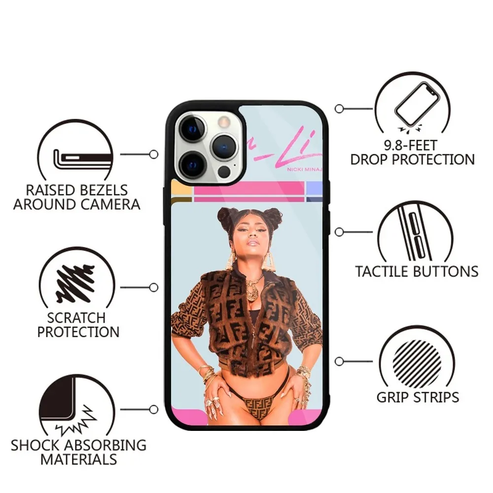 N-Nicki M-Minaj чехол для телефона iPhone 15 14 13 12 11 Plus Pro Max Mini Magsafe Магнитная Беспроводная