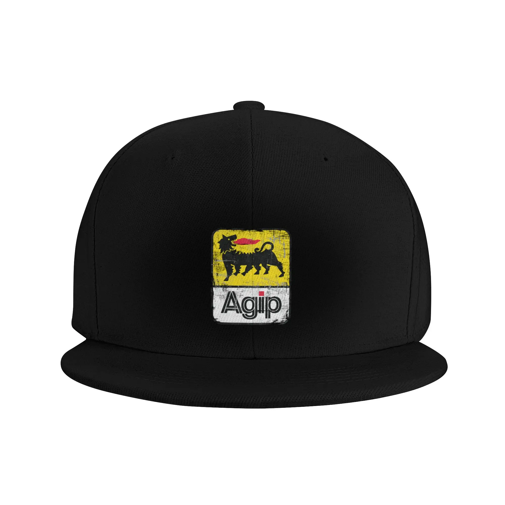 Фото Модная женская кепка с логотипом AGIP Lubricants 1968-1998, состаренная версия, с плоским козырьком, в американском ретро-стиле №2