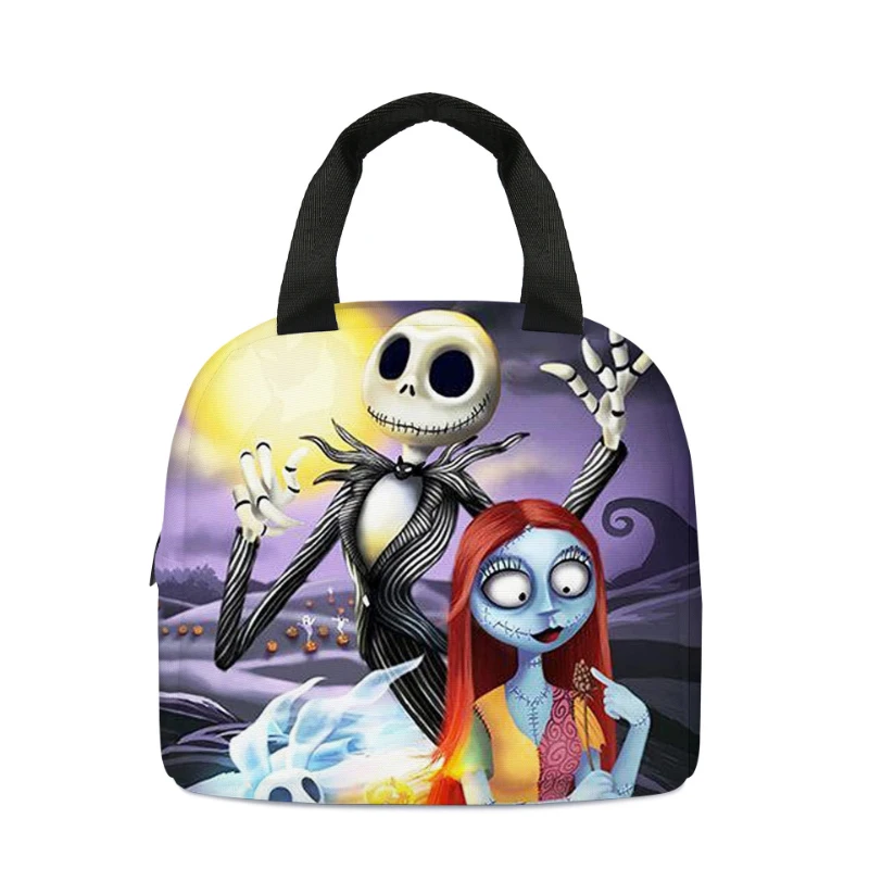 

Сумки для обедов Disney Jack Skellington, Ланч-бокс с аниме рисунком, переносные сумки для кемпинга и пикника, водонепроницаемые термоизолированные пакеты с морозильной камерой, подарки