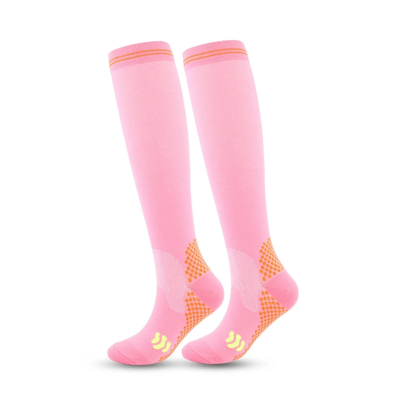 Outdoor Elasticity Breathable Men Compression Socks Unisex Sweat Absorption Long Tube Sports Pressure Socks Cycling Socks