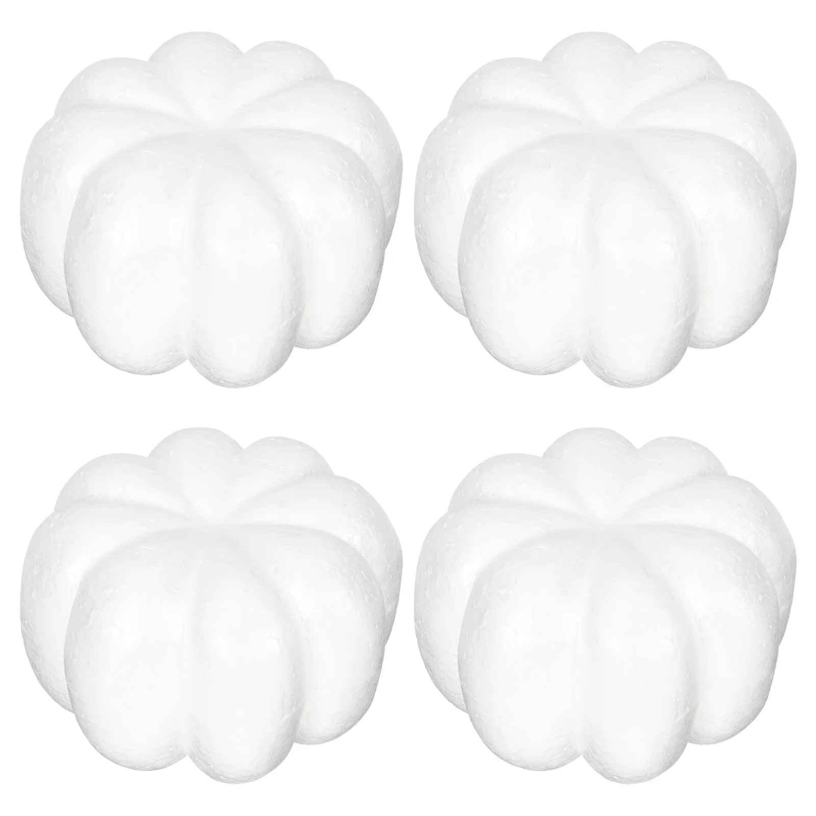 

4 Pcs Desk Decor Foam Pumpkin Fake Pumpkins Props Blank Artificial Decors Vegetable Cognition Toy White Child