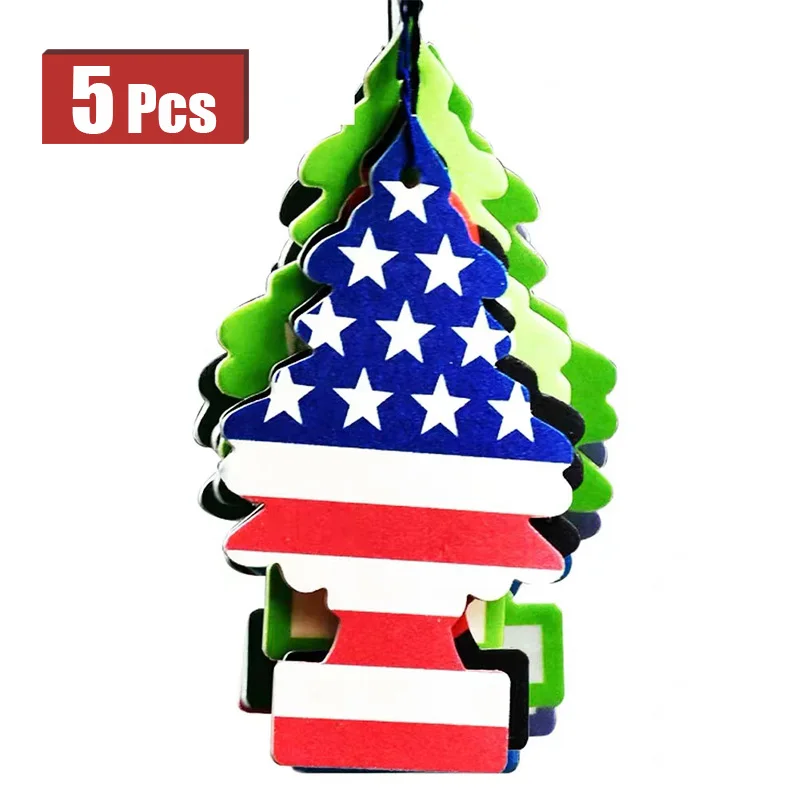 

5Pcs/Set Fashion Christmas Tree Car Air Freshener Auto Rearview Mirror Hanging Pendant Car Perfume Car Accessories for Women