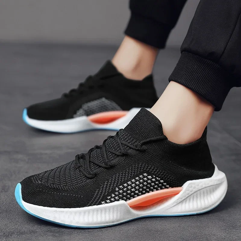 

Men's shoes spring and summer sports shoes men's models 2023 new coconut tide shoes men's breathable flying woven running shoes