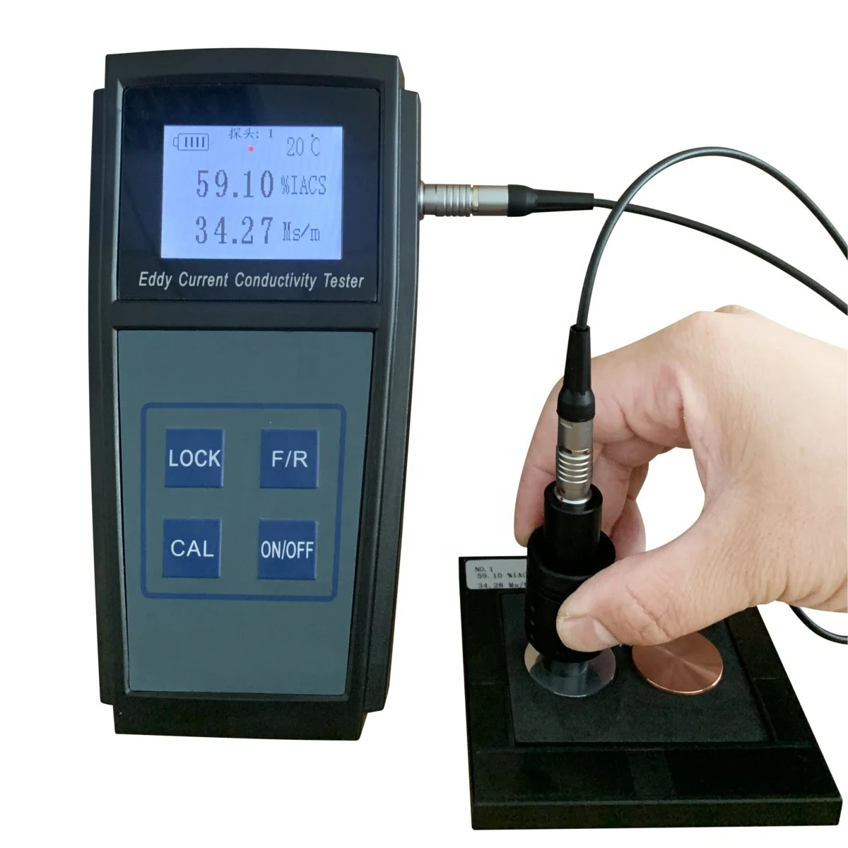

Non-ferrous Metal Eddy Current Electrical Conductivity Tester Testing Instrument AI Copper Conductivity Meter