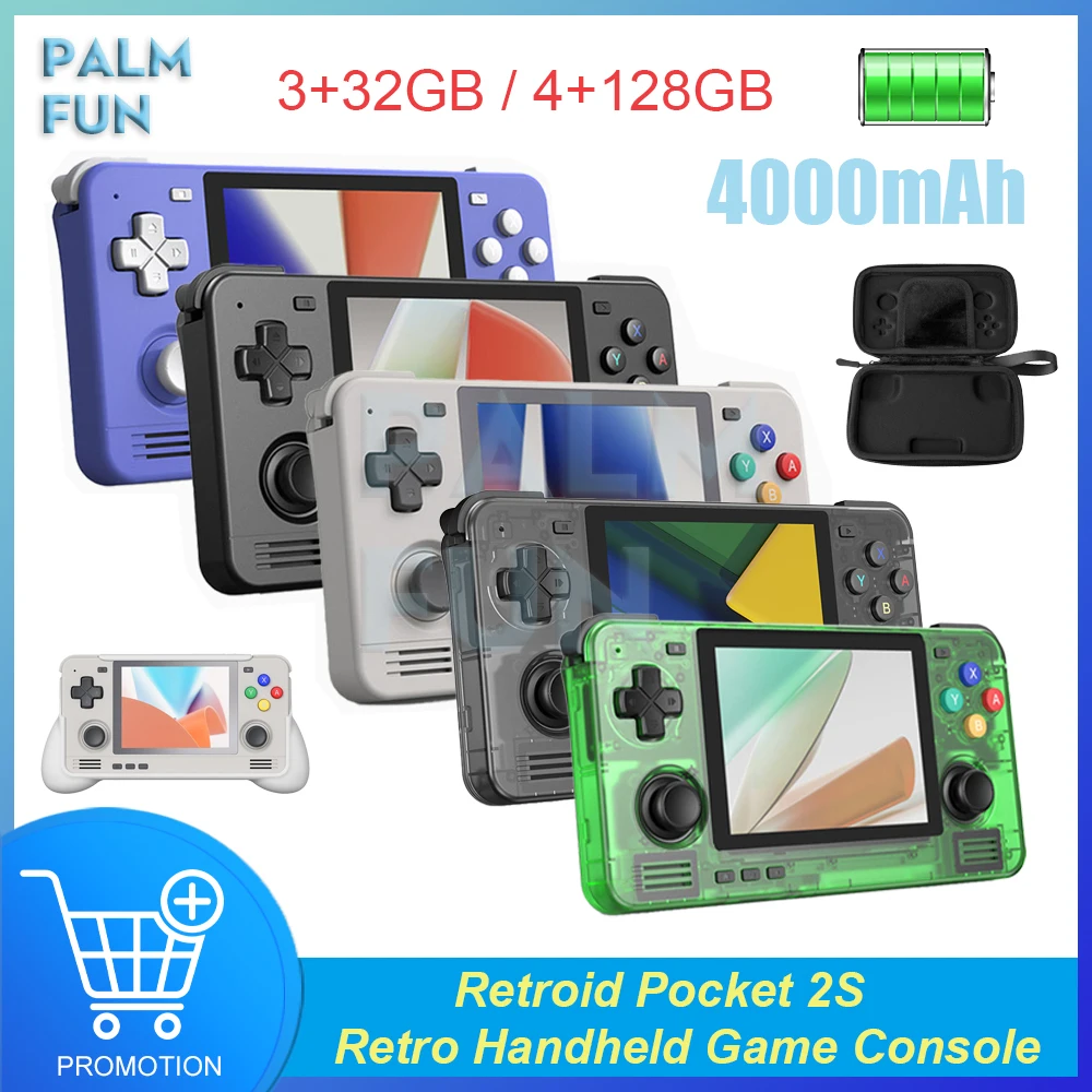 Портативная игровая консоль Retroid Pocket 2S, 3,5 дюйма, сенсорный экран, портативная игровая консоль Android 11 RP2S, ретро-видеоплеер, подарок