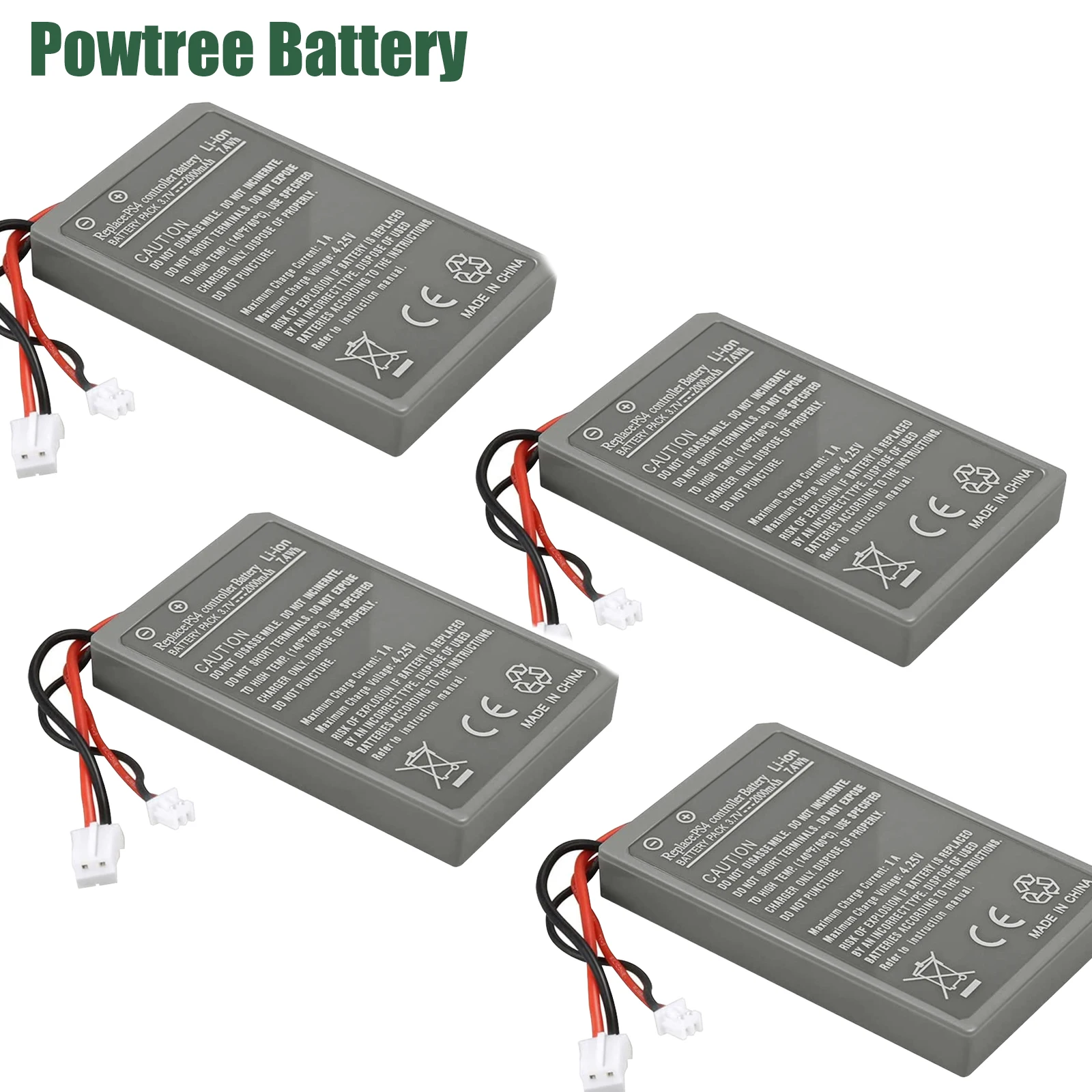 

2 улучшенных аккумулятора 2000 мАч с двойной вилкой для Playstation 4, беспроводного контроллера PS4 Pro