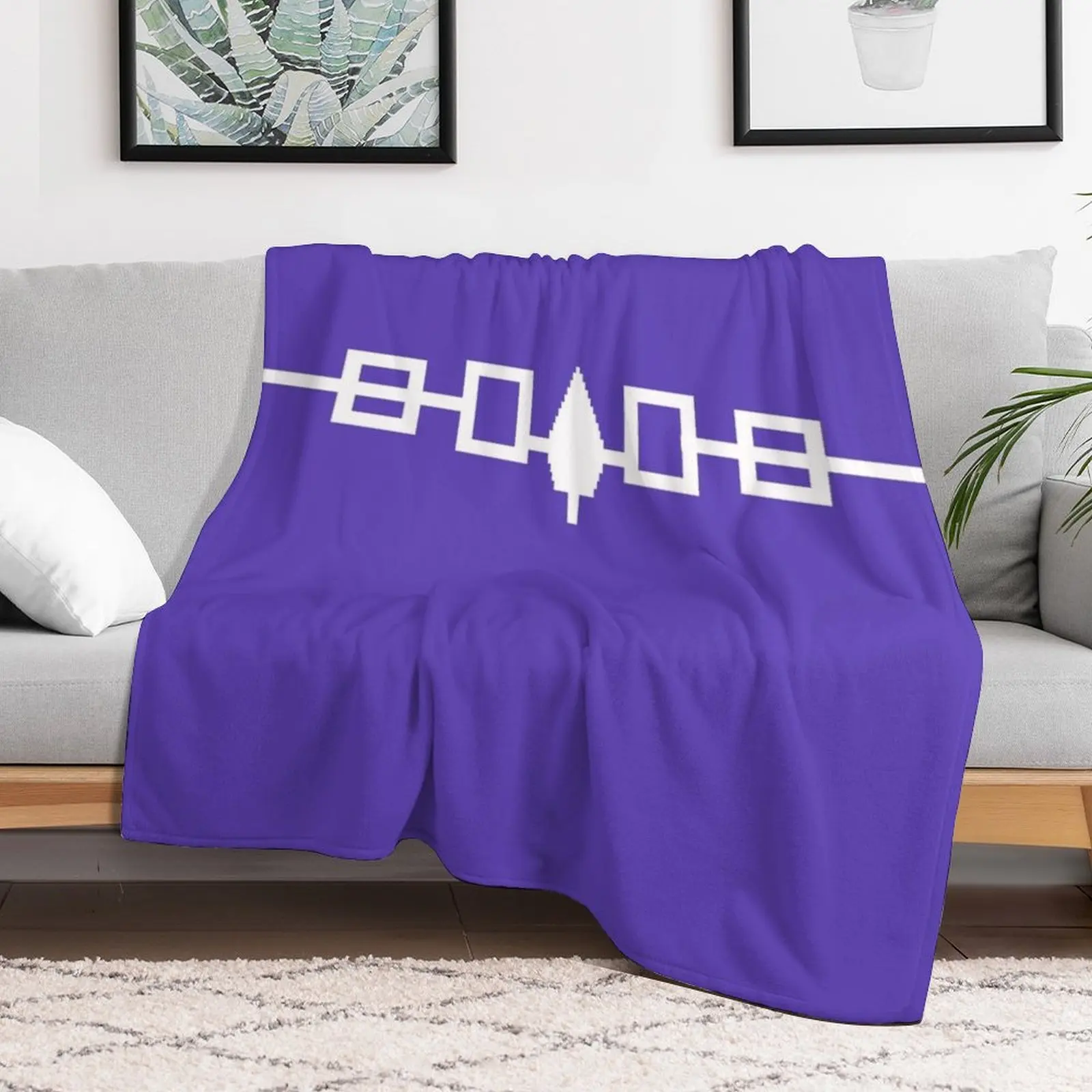 Толстое одеяло с утяжеленными одеялами белое и пурпурное