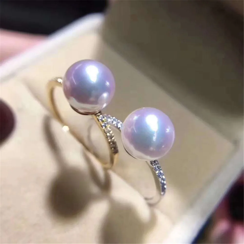 

Classic Rings Resizable Design Rings Base S925 Sterling Silver Pearl Rings Settings Women DIY Pearl Rings Accessory