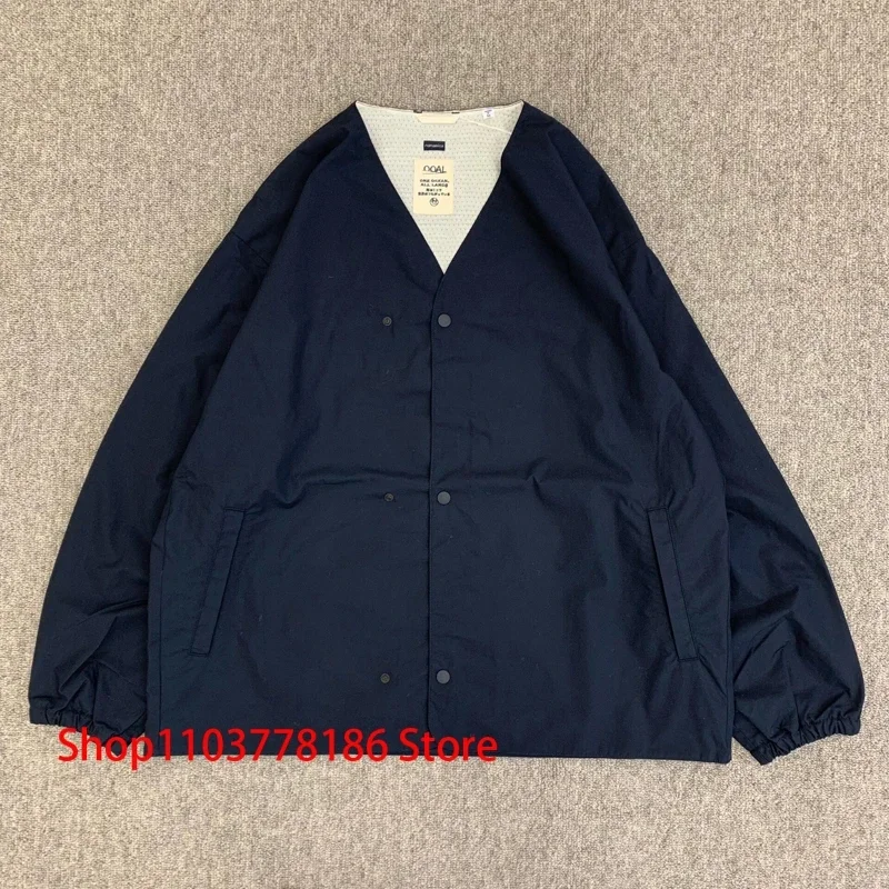 Новинка осенне-зимняя куртка без воротника мужская и женская безразмерная