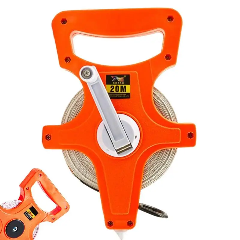 

Metric Measuring Tape 20m/30m Hand Cranked Fiberglass Tape Measure Open Reel Long Tape With Feet And Meters For Engineer Yard