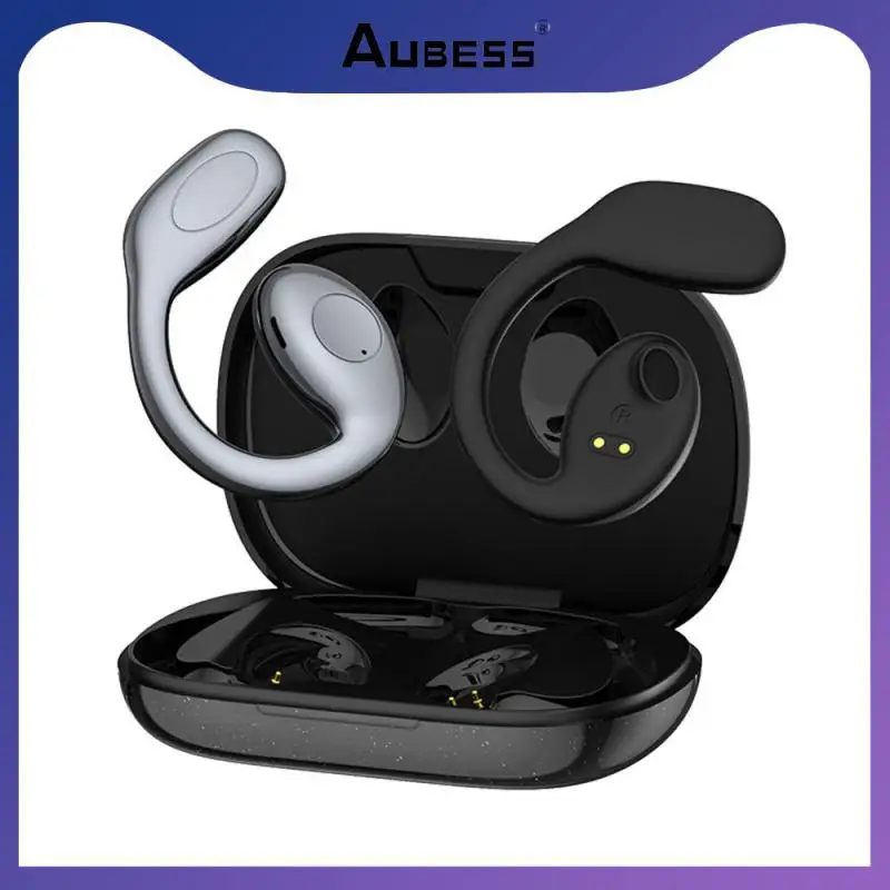 

High-end Zero Delay Headphones Hifi Surround Sound Real-time Visible Power Wireless Headphones Ear-hanging Type Not In-ear Ms02