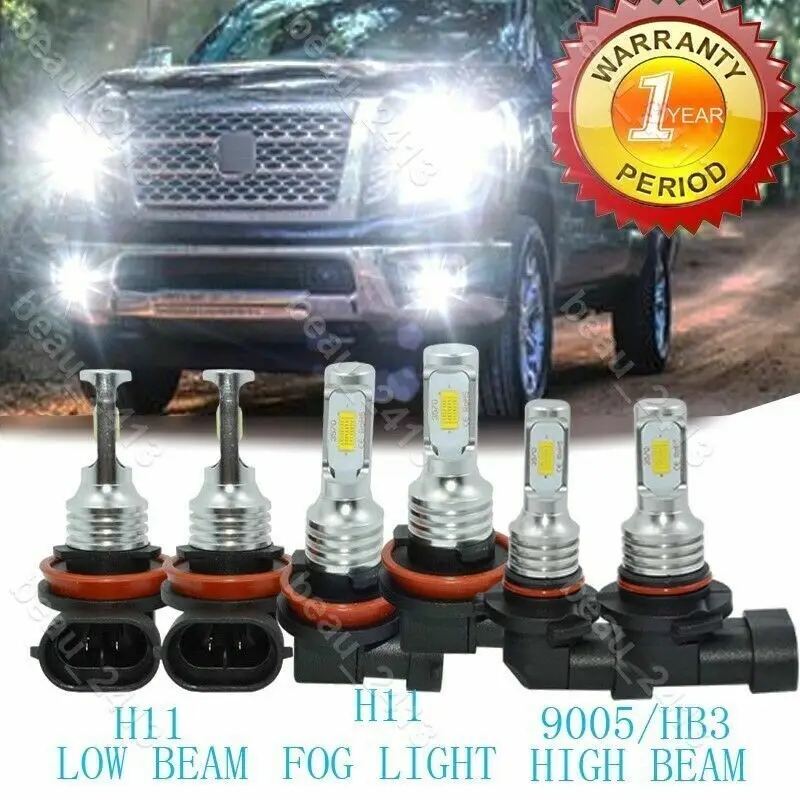 

Комплект противотуманных фар 6x H11 9005 для 2019 Nissan Titan XD
