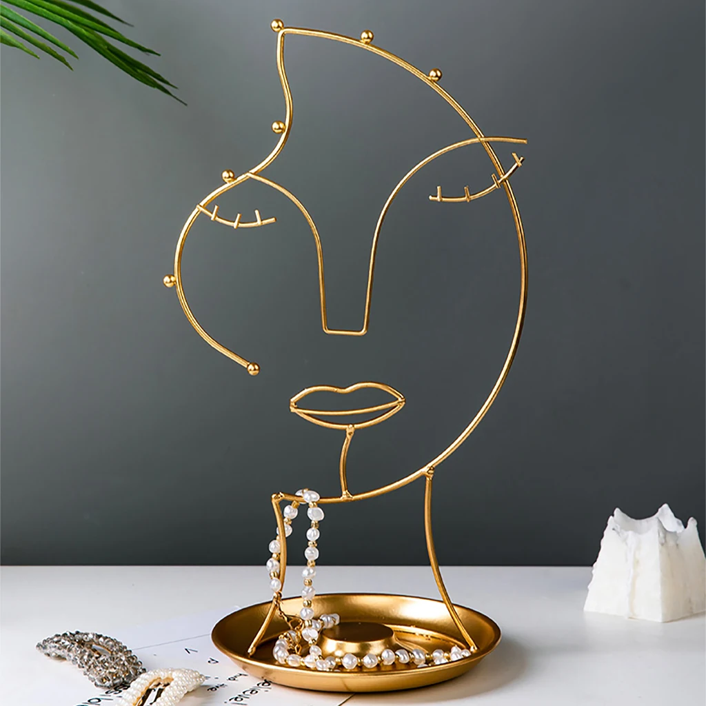 2022 New Metal Crafts Jewelry Display Rack Storage for Decor Women Rings Necklace Trinket