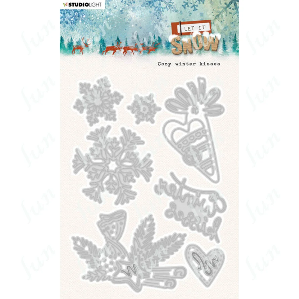 

Craft Snowy Winter Kisses Metal Cutting Dies for Diy Scrapbooking Paper Diary Decoration Manual Handmade for 2022 Embossing New