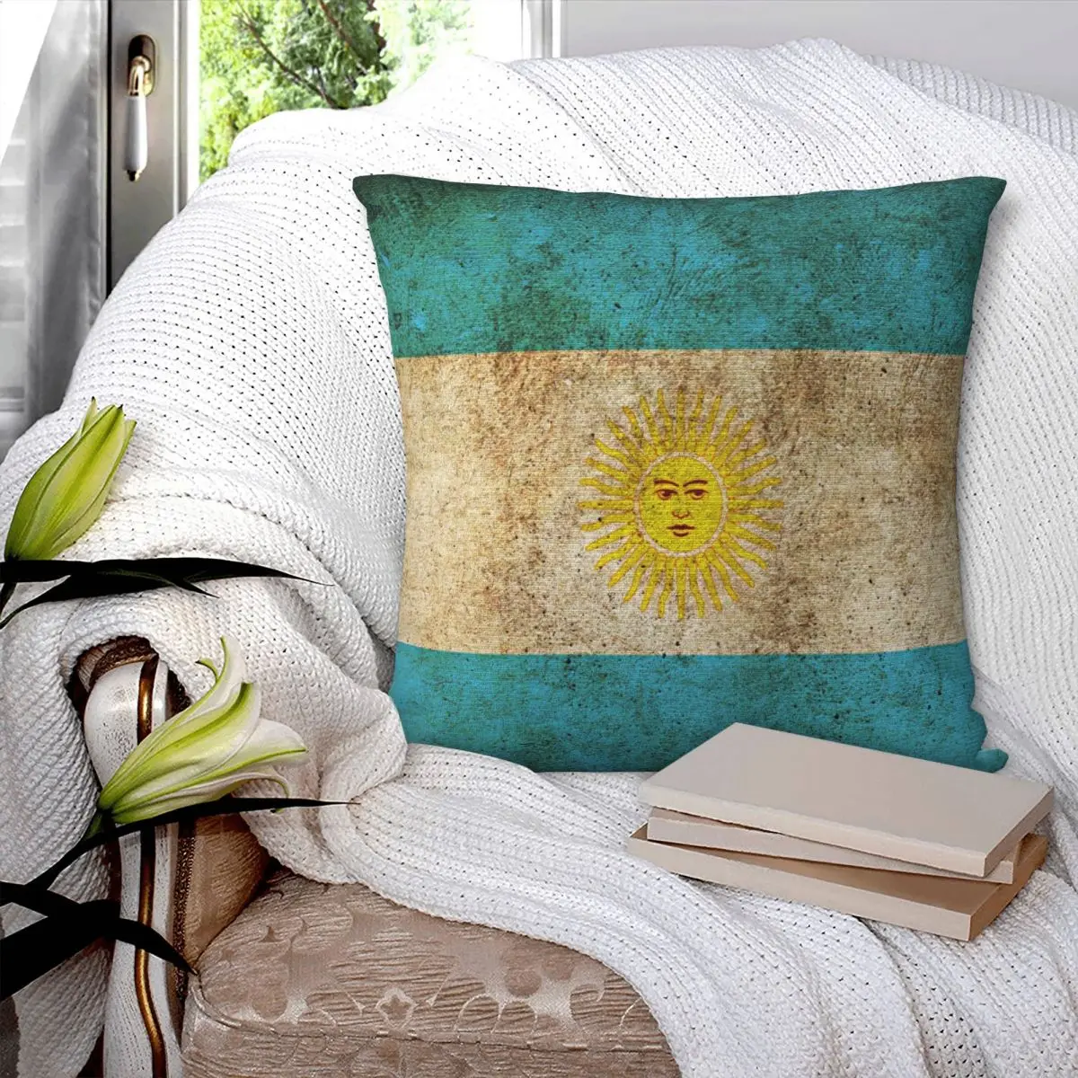 

Argentina Pillowcase Printed Cushion Cover Sofa Waist Pillow Pillow Cover