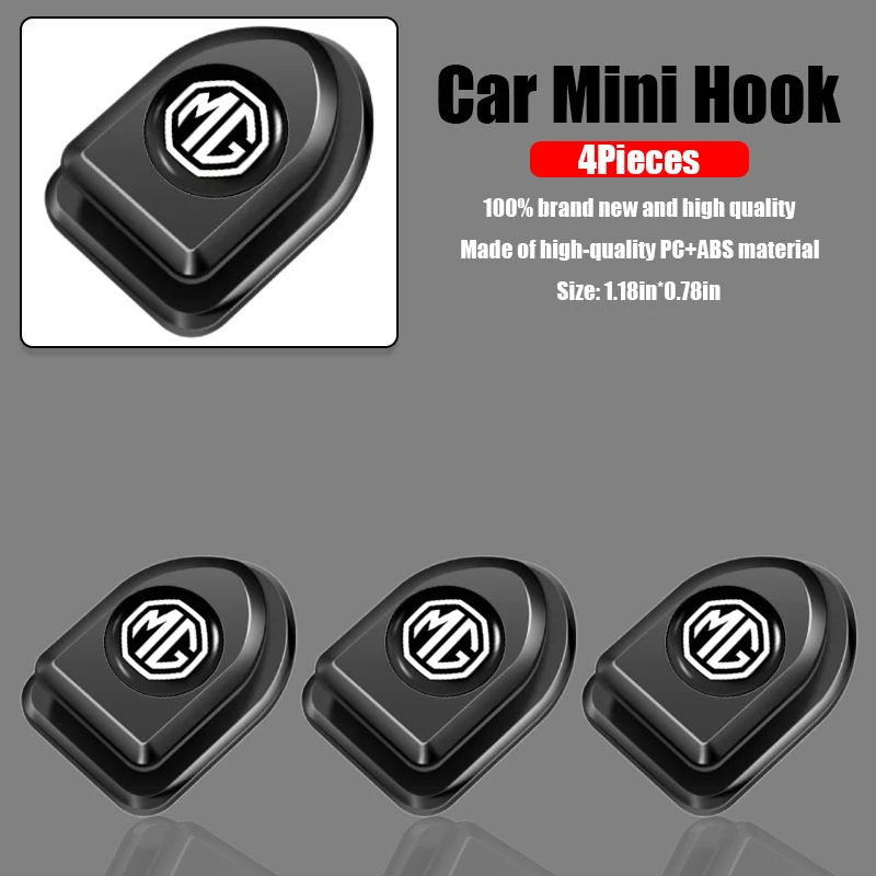 

Car Mini Hook Seat Back Concealed Hook Stickers for MG 3 5 6 7 GT GS Hector HS ZS ZX EZS EHS 3SW MG3X-Cross Car Accessories