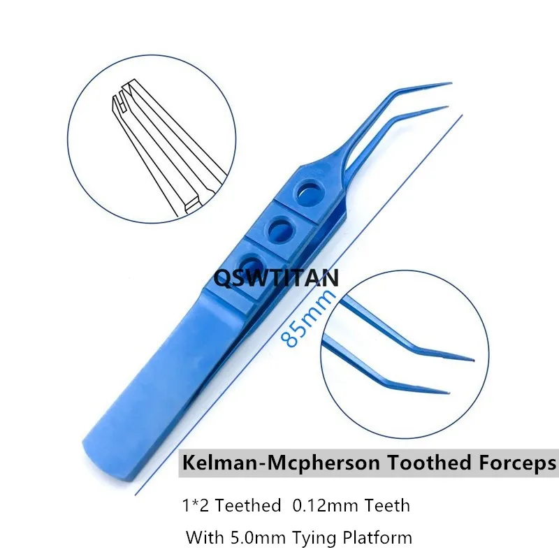 Щипцы для связывания McPherson, 1 x 2 зубца, зубчатые щипцы, имплантатор для пересадки волос, пинцет, прямойугольный офтальмологический инструмент (art.: 3920cfa2a4fce) - 3920cfa2a4fce
