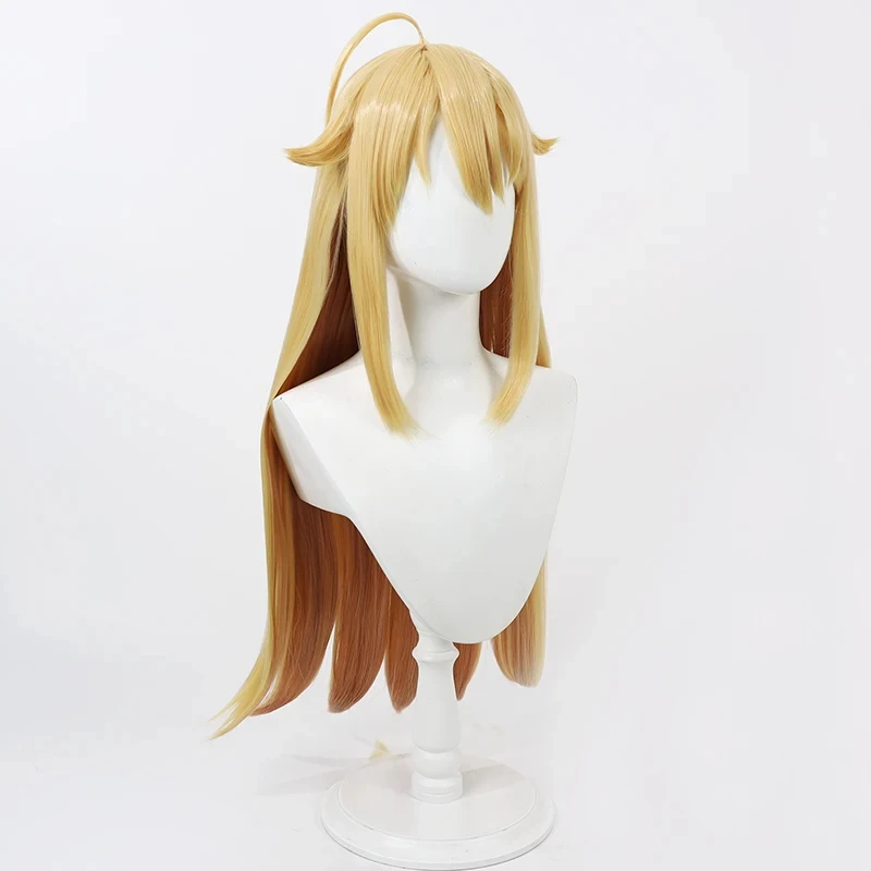 Парик для косплея Torako Koshi с челкой длинные желтые прямые парики 80 см аниме Shikanoko