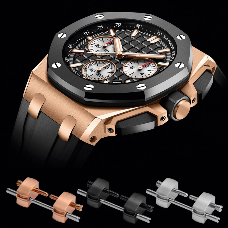 Фото Концевой разъем для часов из нержавеющей стали для Audemars Piguet AP Royal Oak 15400 15202 26331, металлические аксессуары, адаптер 3,5/4,5 мм, инструменты №1